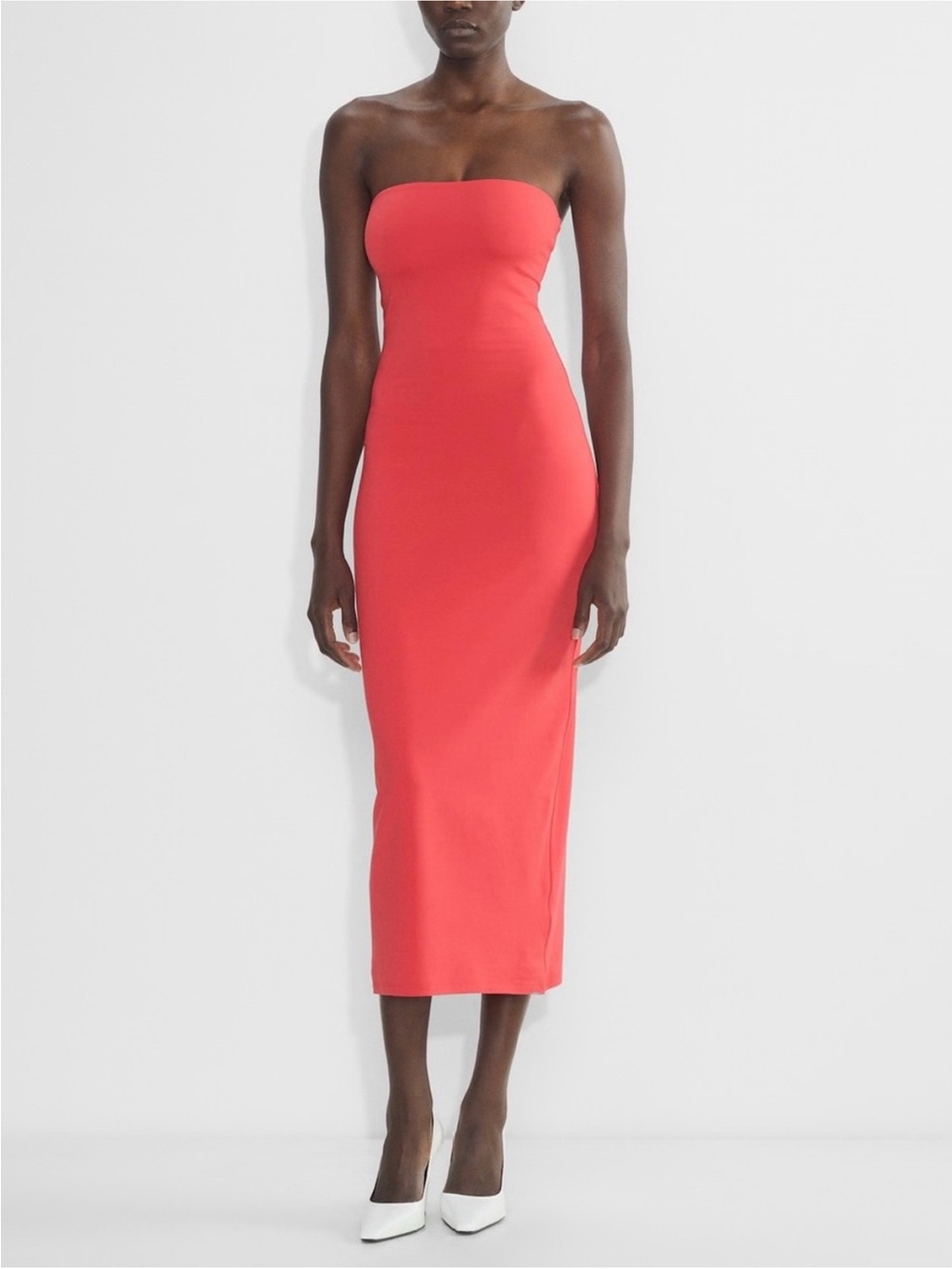 NWOT Aritzia Original Contour Enrapture Strapless Second Skin Maxi Coral Dress